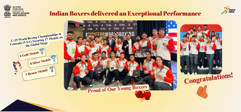Immense Pride as India’s Young Boxers Shine at U-19 World Championships in Colorado (USA), Winning 17 Medals! Immense Pride as India’s Young Boxers Shine at U-19 World Championships in Colorado (USA), Winning 17 Medals!